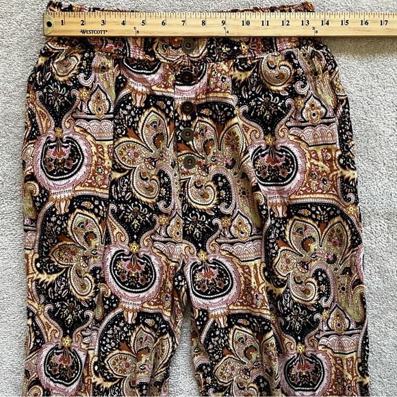 ANTHROPOLOGIE Odette Printed Joggers Paisley Boho Pant Size Small Pull On - Picture 8 of 11